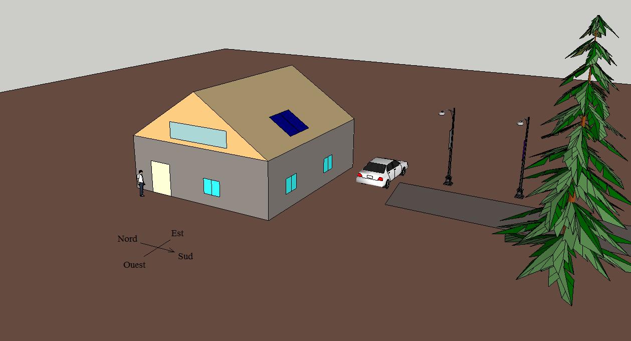 Exemple de calcul des masques solaires sur des panneaux solaires