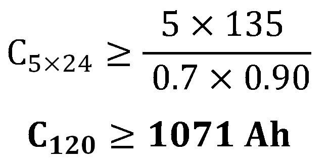 Exemple de calcul de la capacité d'un parc de batteries